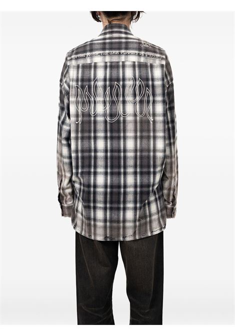 vintage like check shirt man black MAISON MIHARA YASUHIRO | J15SH181BLACK